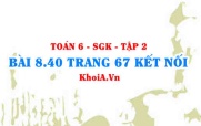 Bài 8.40 trang 67 Toán 6 Tập 2 Kết nối tri thức